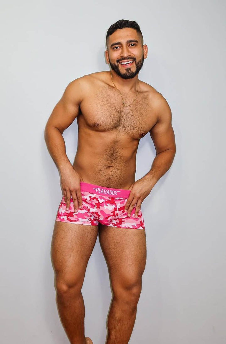 Pink Aura Camo Boxer Briefs - Pearadox