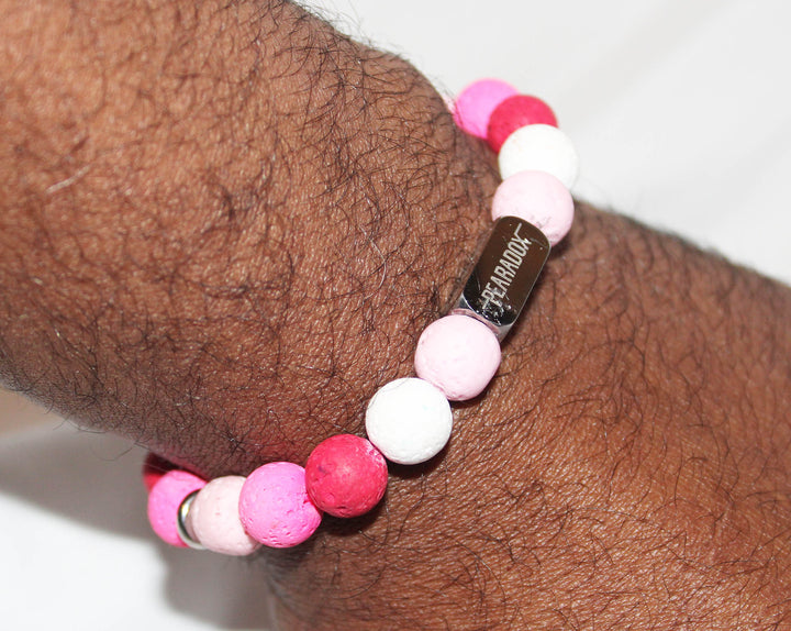 Pink Aura Lava Bracelet - Pearadox