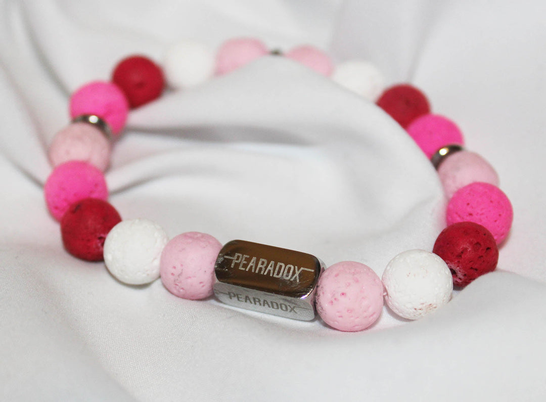 Pink Aura Lava Bracelet - Pearadox