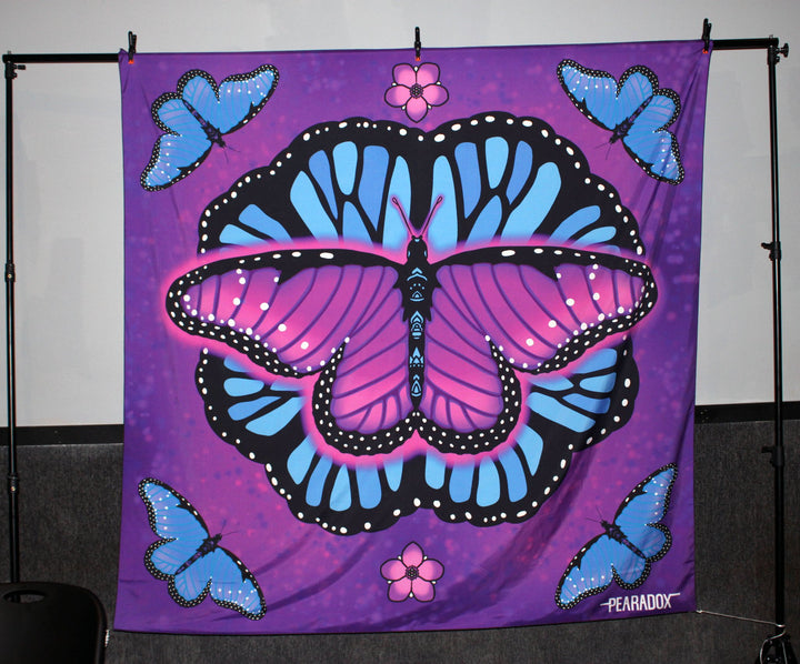 Purple Monarch Butterfly Mandala Tapestry - Pearadox