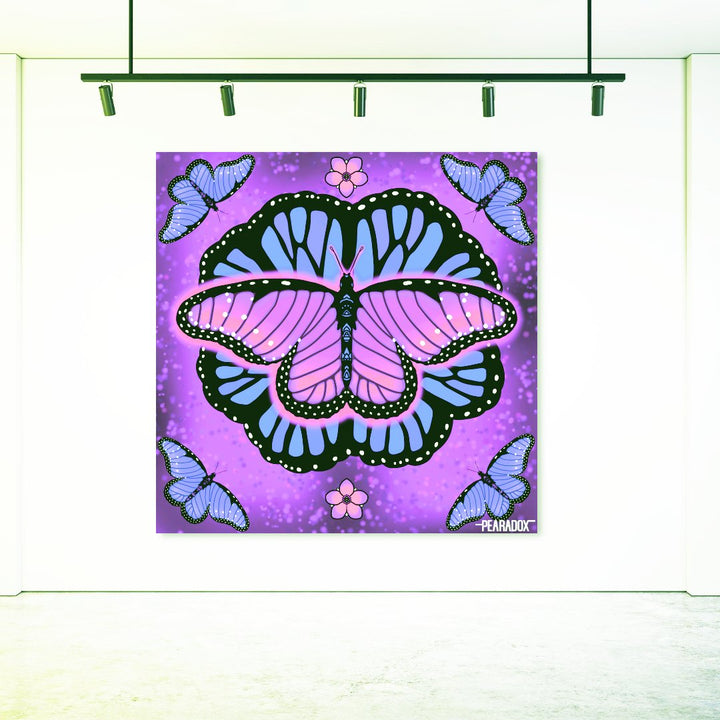 Purple Monarch Butterfly Mandala Tapestry - Pearadox