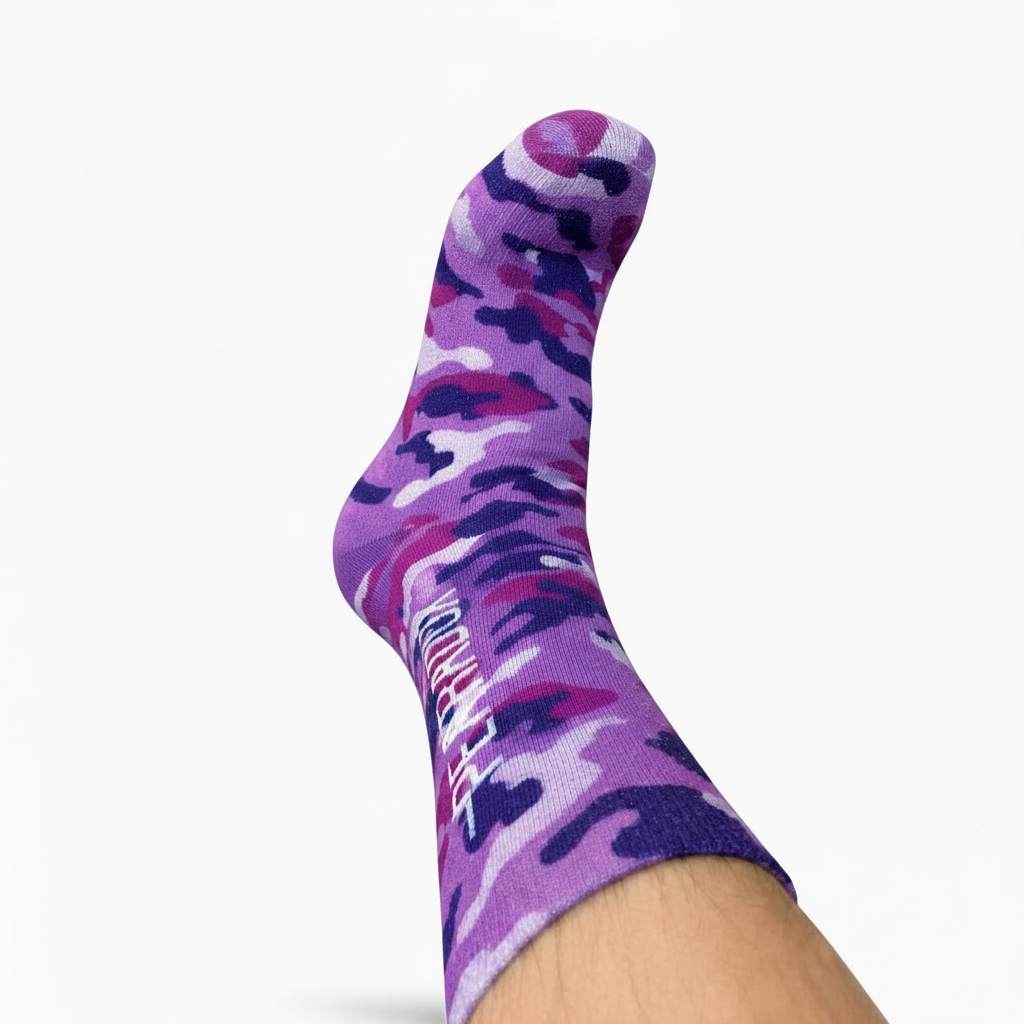 Purple Aura Camo Socks